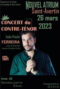 Concert du contre ténor João Paulo Ferreira # Saint Avertin @ Nouvel Atrium | Saint-Avertin | Centre-Val de Loire | France