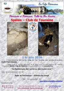 Café Patrimoines : Spéléo Club de Touraine   # Saint Avertin @ Salle du Patrimoine Cangé | Saint-Avertin | Centre-Val de Loire | France