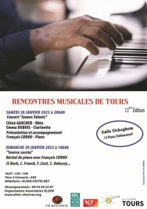 12 èmes Rencontres Musicales de Tours  # Tours @ Salle Jean de Ockeghem | Tours | Centre-Val de Loire | France